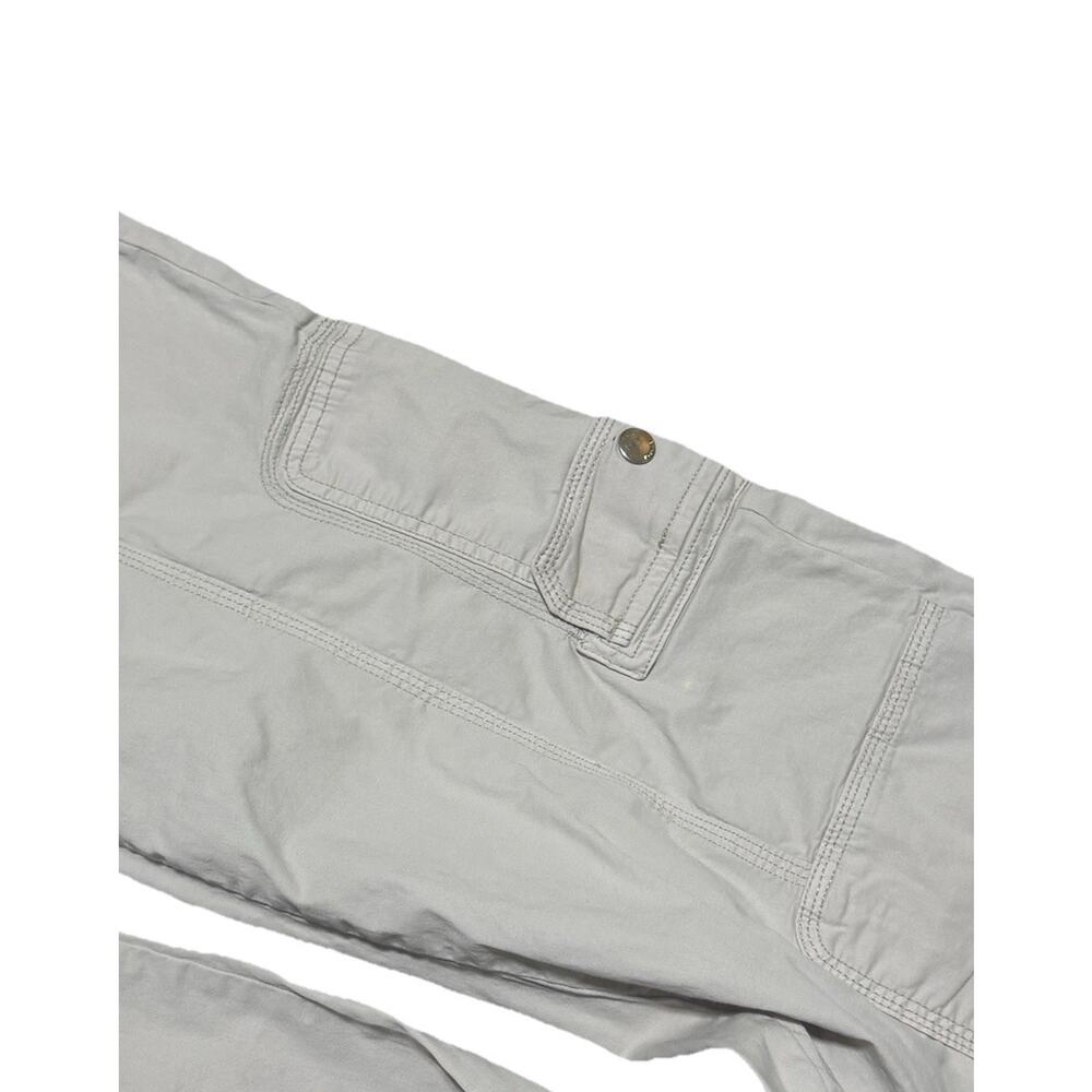 Garage Khaki Cargo Pants Sz 5 Juniors Y2K 2000s Utility Boot Cut Pockets Beige - Picture 5 of 11